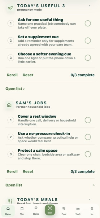 Daily planning